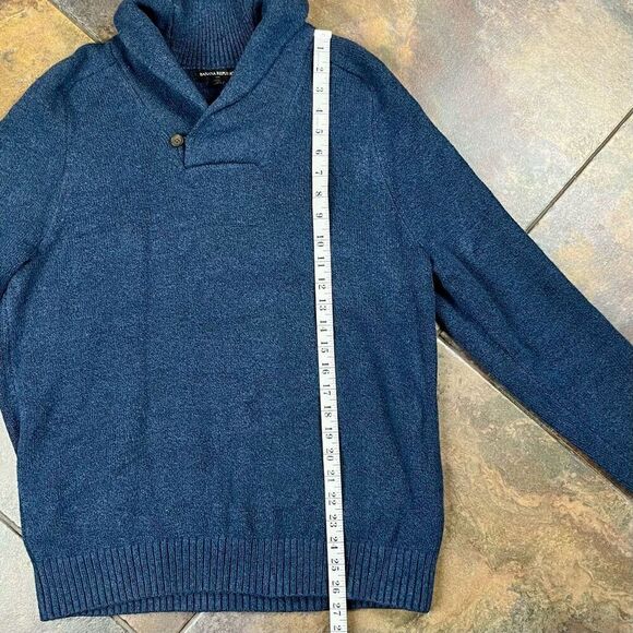 Banana Republic Shawl Collar Blue Sweater Large - Picture 5 of 9